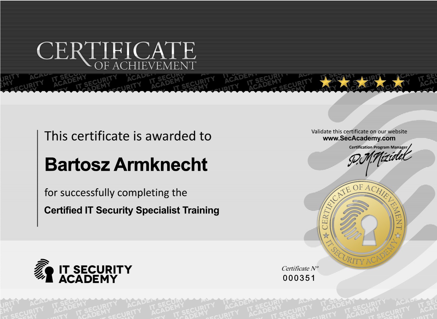 Kancelaria Prawna ADVISER Armknecht & Partners attorneys-at-law | RODO - Ochrona danych - CISS / GDPR - Data protection - Certified IT Security Specialist 